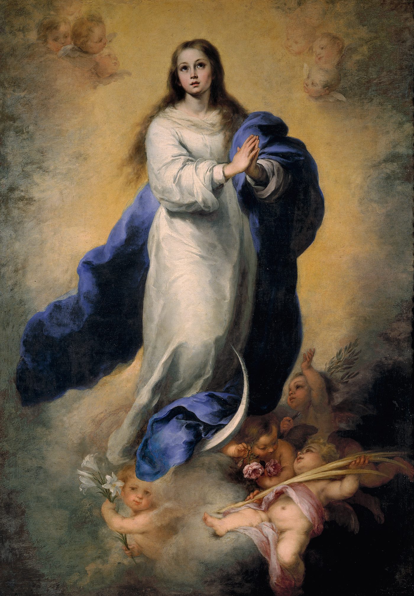 Bartolome Esteban Murillo, The Immaculate Conception of El Escorial, c. 1660-1665. Oil on canvas. Prado Museum, Madrid. Public domain.