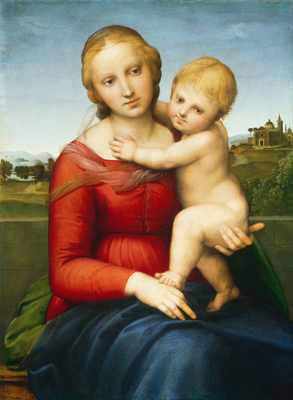 Raphael, The Small Cowper Madonna, c. 1505. Oil on panel. National Gallery of Art, Washington DC. Public domain.