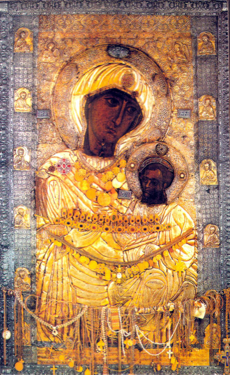 The Iveron Icon (Portaitissa), the Keeper of the Gate, Mount Athos. Public domain.