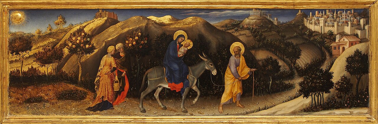 Adoration of the Magi, Gentile da Fabriano, tempera on panel, 1423, Uffizi Gallery, Florence.